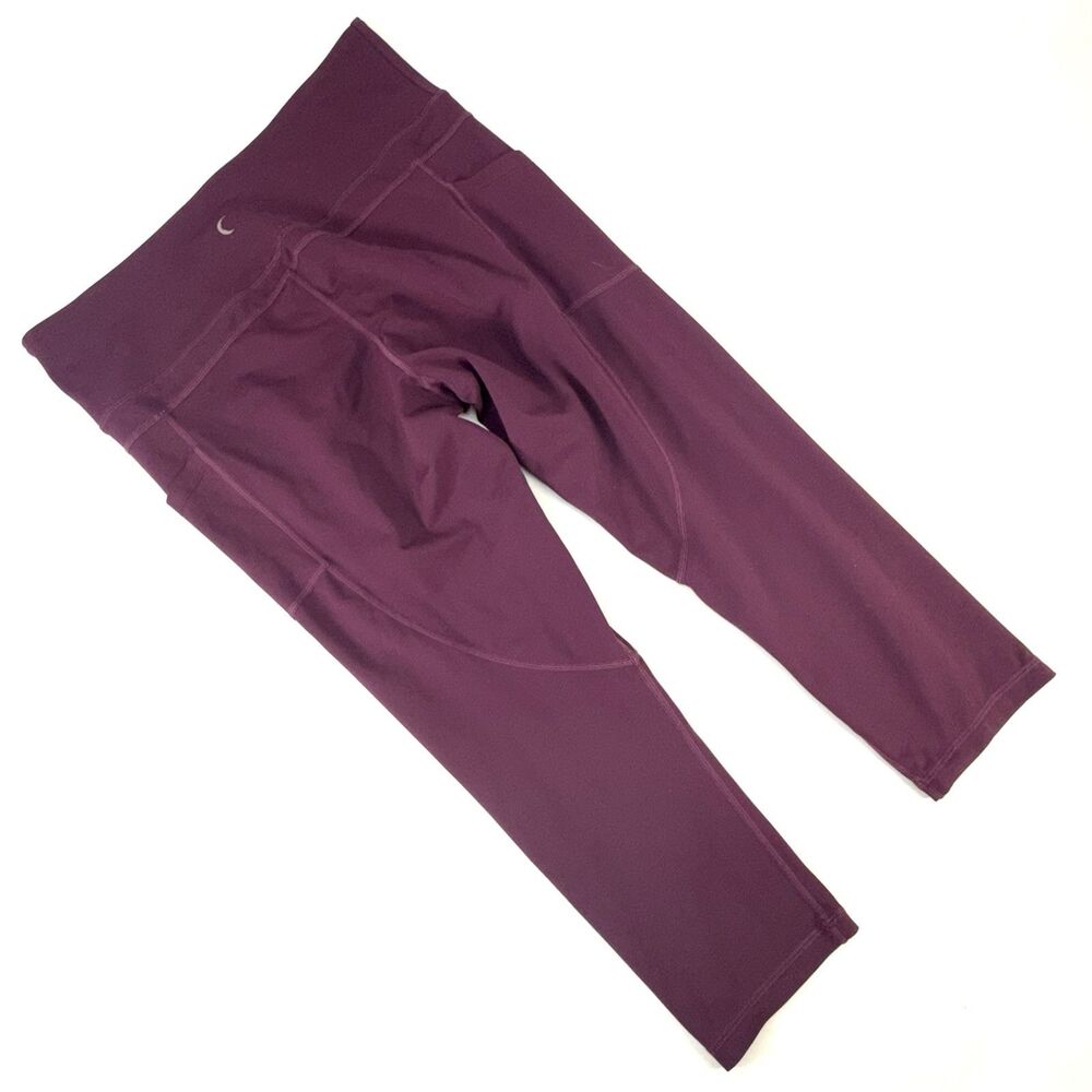 Zyia Active Pocket Light n Tight High Rise Workout Leggings Purple Women 14-16